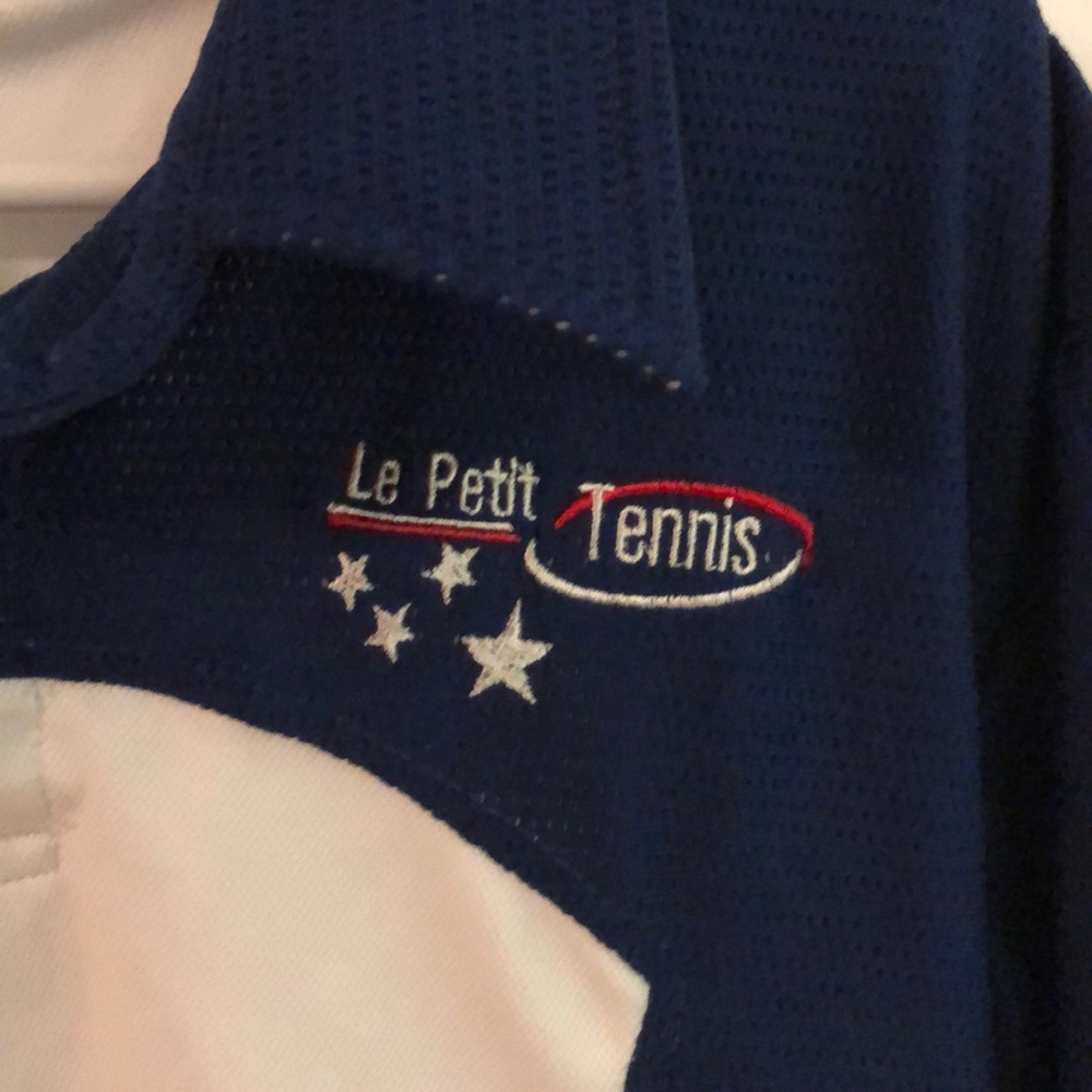New Petit Tennis jersey shirt Sz 8 navy/white french open Roland-Garros inspired